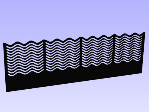 Ocean Wave Überlaufkamm 320 x 100 mm