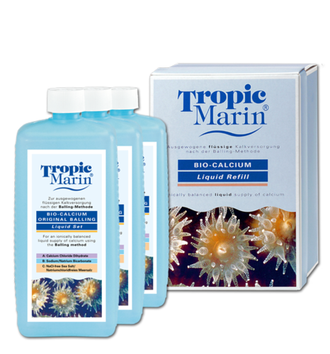 Tropic Marin BIO-CALCIUM Original Balling Liquid Set 3 x 1.000 ml Flaschen
